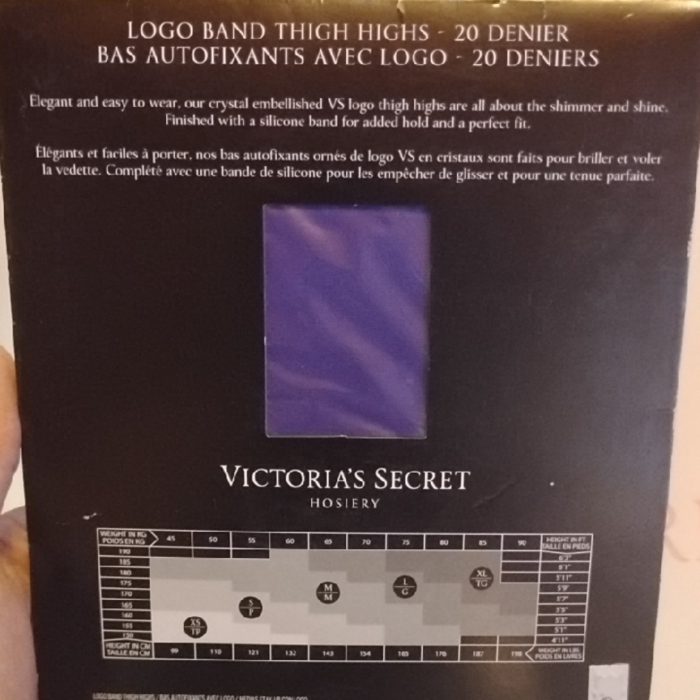Victoria's Secret Crystal Embellished Thigh Highs in Purple